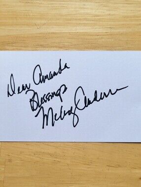 Melody Anderson Flash Gordon Hand Signed Autograph Index Card